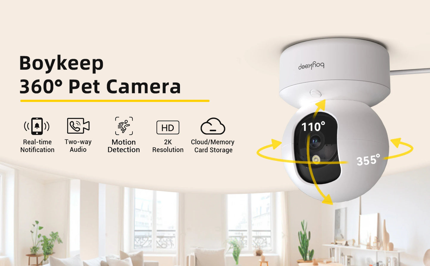 MaeStore Sentinel™ — 2K 360° Smart Security Camera (A)